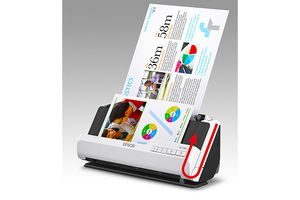 Epson DS-330 Paper Path With Paper in Feeder