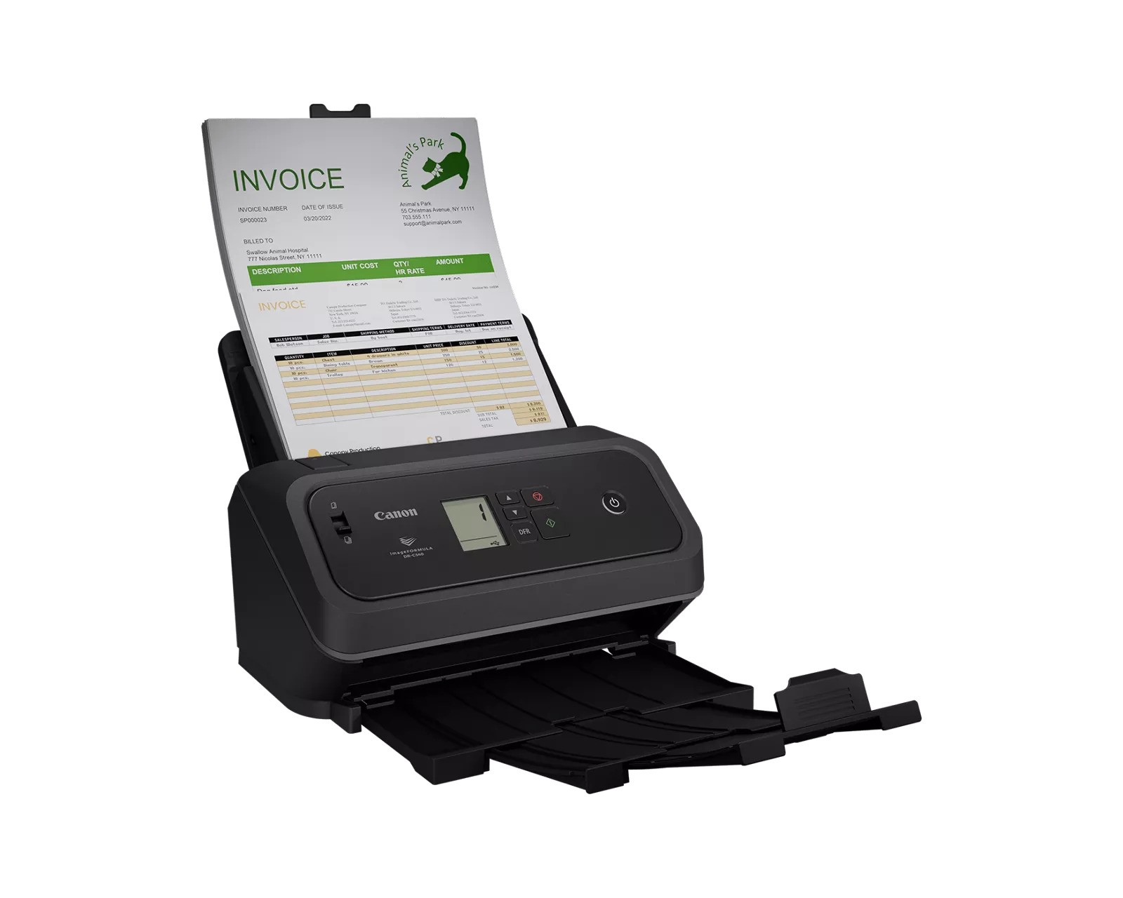 Canon C340 Document Scanner with paper Part# 7291C002