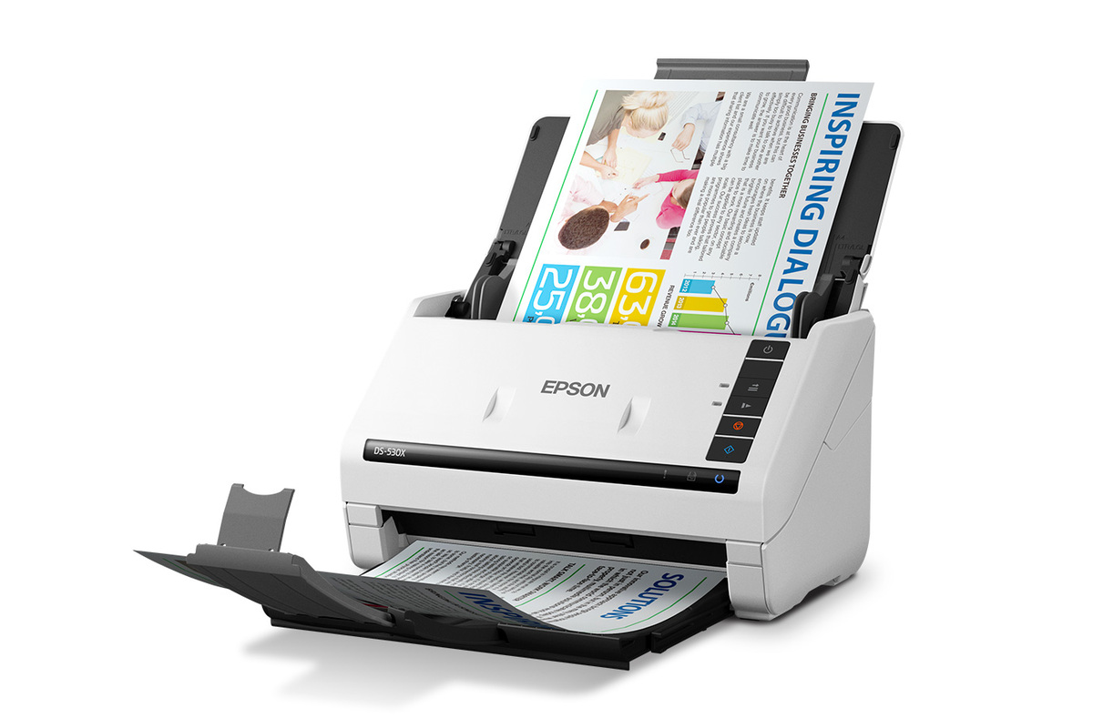 Epson DS-530X High-Speed Desktop Document Scanner Left Profile